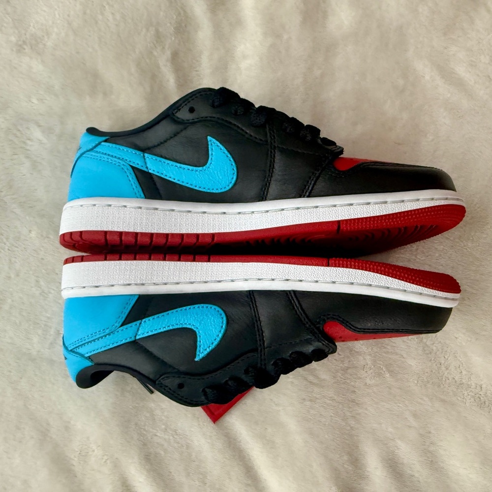Women’s Jordan 1. Red/Blue and black. Size 6.5. NIB